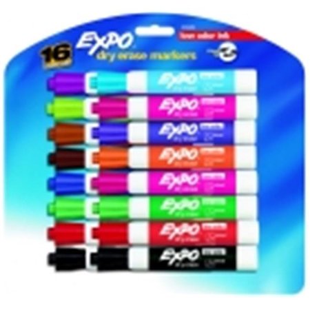 EXPO Expo Chisel Tip Low Odor Non-Toxic Dry Erase Marker; Pack 16 389845